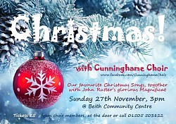 Cunninghame Choir Northern Lights concert poster, November 2019